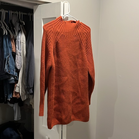 Illusory Rust Women’s Mock Neck Knit Sweater Dress, NWOT - Picture 1 of 5